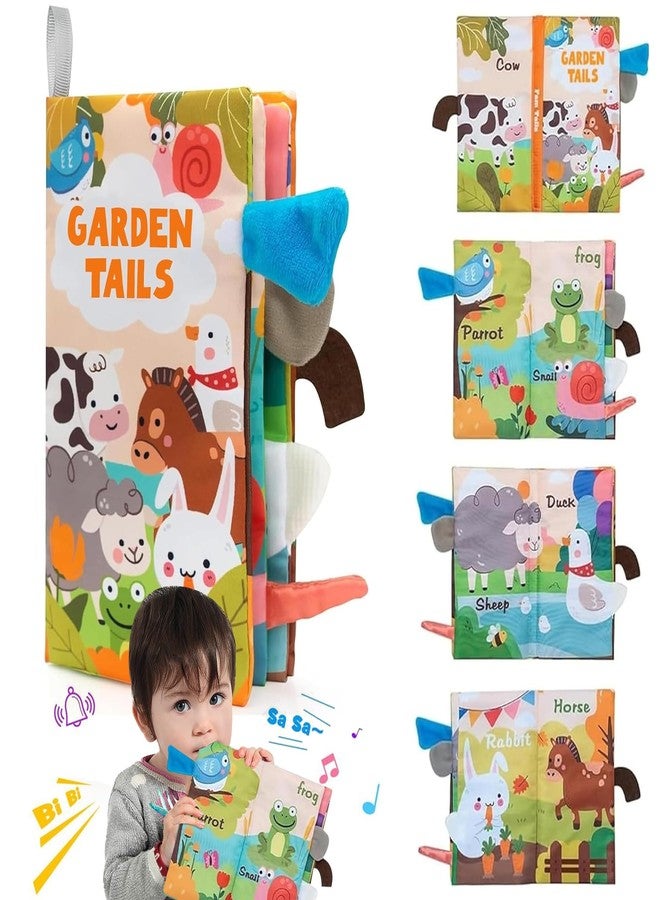 VIVATRA Learning Tails Book, Children's Tail Cloth Book Set, Tear Resistant Books with Rustling Sound, Early Educational Toy for 0-3 Years, Boys & Girls, Ideal for Baby Showers | Garden Tails - Image 1
